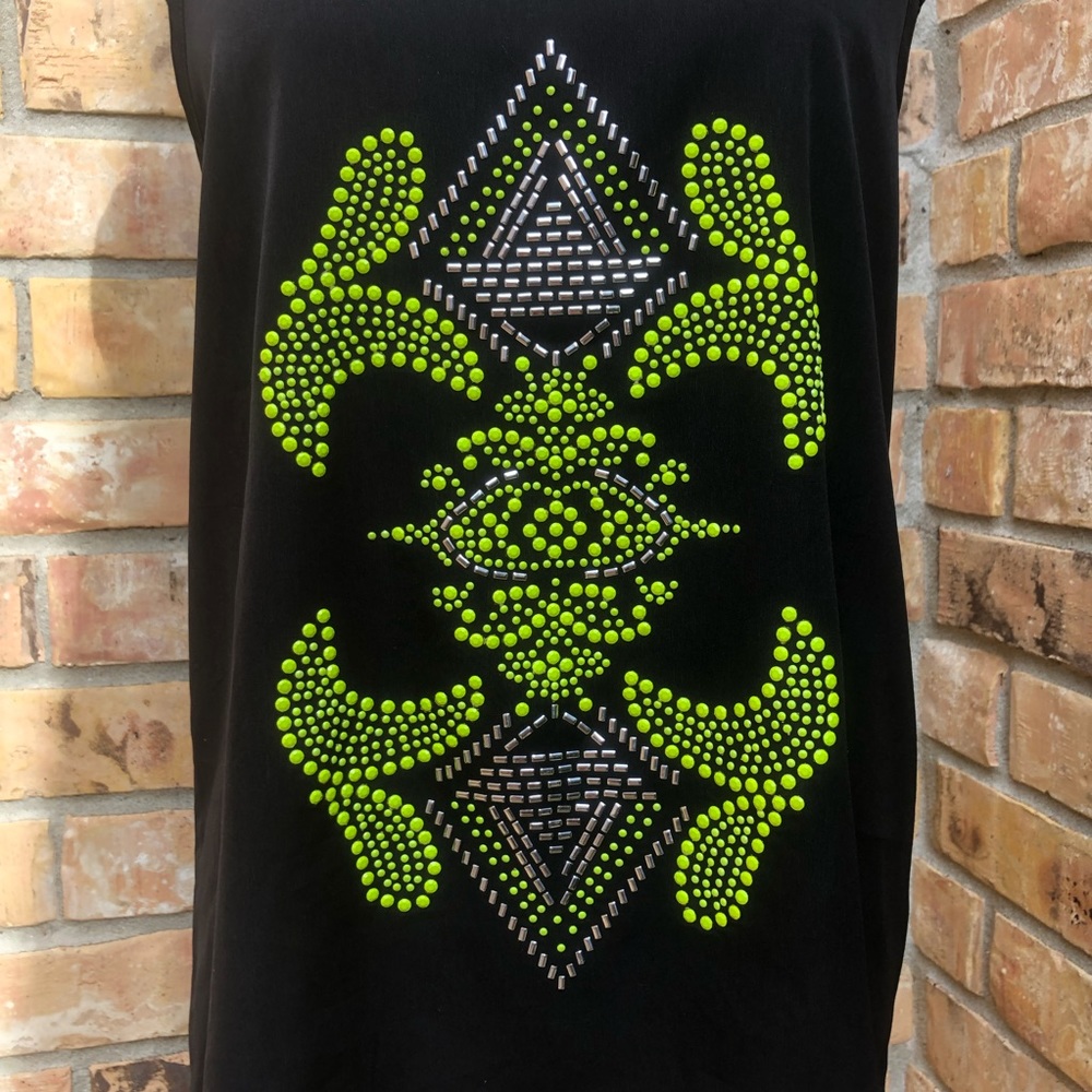Beaded Racerback Hi Lo Tank - Picture 3 of 9